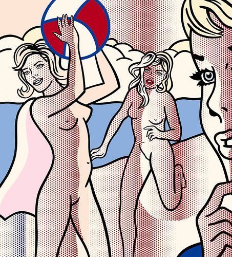 nudes with beach ball  by roy lichtenstein