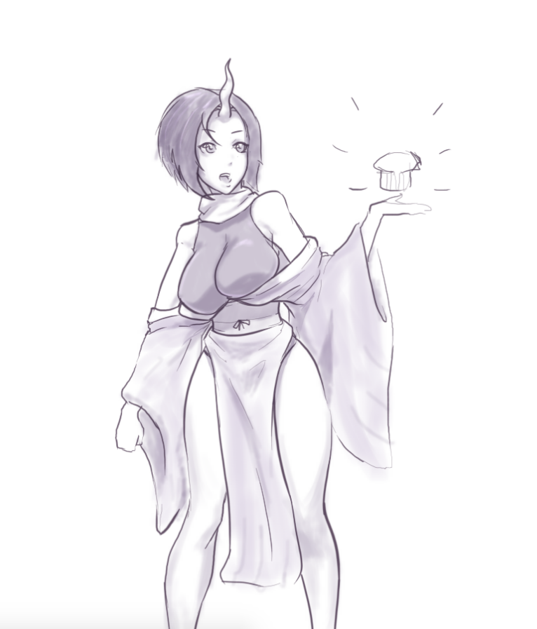 Elma sketch, did not have any of this planned out, i think thats a muffin.
