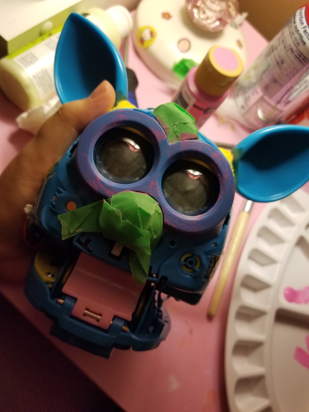 how to paint furby eyes