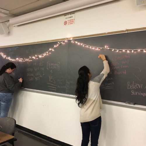 Thank you to all who attended our Open Mic and Chalking With Consent event! Look at all of these ama