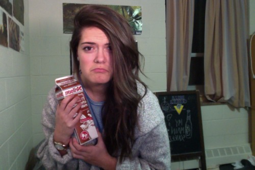 besideyoudear:There is no fridge room so if I open this I have to drink it all… but if I don’t open it then I don’t get any chocolate milk… the struggle is real.  I feel your pain…