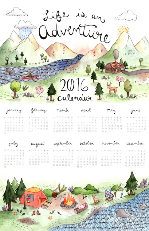 2016 Adventure calendars are up in the shop! Find them here.