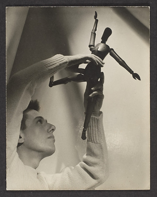 George Platt Lynes. Paul Cadmus with Wooden Figure, c. 1937