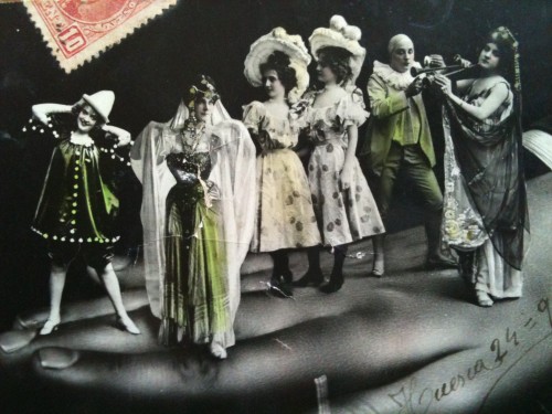 Late 19th century French postcards of actresses and performers in elaborate costumes