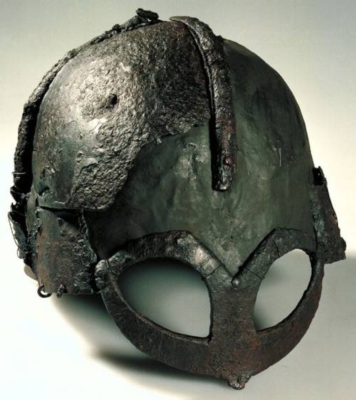 The only complete Viking Helmet ever found, discovered in four pieces by accident on a farm near Bus