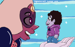 ayadoesart:  “Oh my stars!! If it isn’t Steven Universe!! We finally meet, what do you think, was I worth the wait? What am I saying, of course I was~” Screencap redraw from “Cry for Help” I love Sardonyx so much damn 