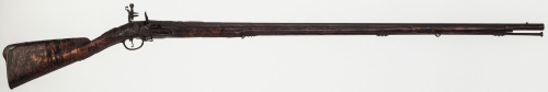 Flintlock fowling musket crafted by John Cookson, early 18th century.