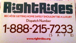 latinoqtnyc:  monsterzine:  Offered in New York City Friday - Saturday nights 12AM-3AM. If you or a friend need a safe ride, please call! They also serve the LGBTQ community. Save this number and spread the word! What a wonderful organization —————UPDATE: