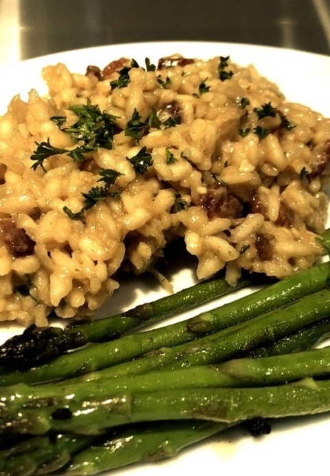 Bacon Risotto - Rice In This Hearty And Delicious Dish, Creamy Risotto Is Simply Flavored With Mouthwatering
