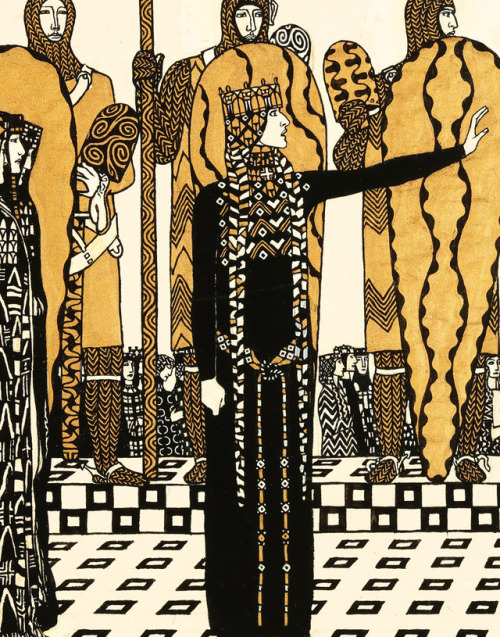 beardbriarandrose:Carl Otto Czeschka, from a suite of original illustrations for Die Nibelungen Dem 