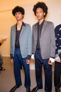 black-boys:  Malik Jalloh &amp; Brandon Bailey | Backstage at Prada SS 16