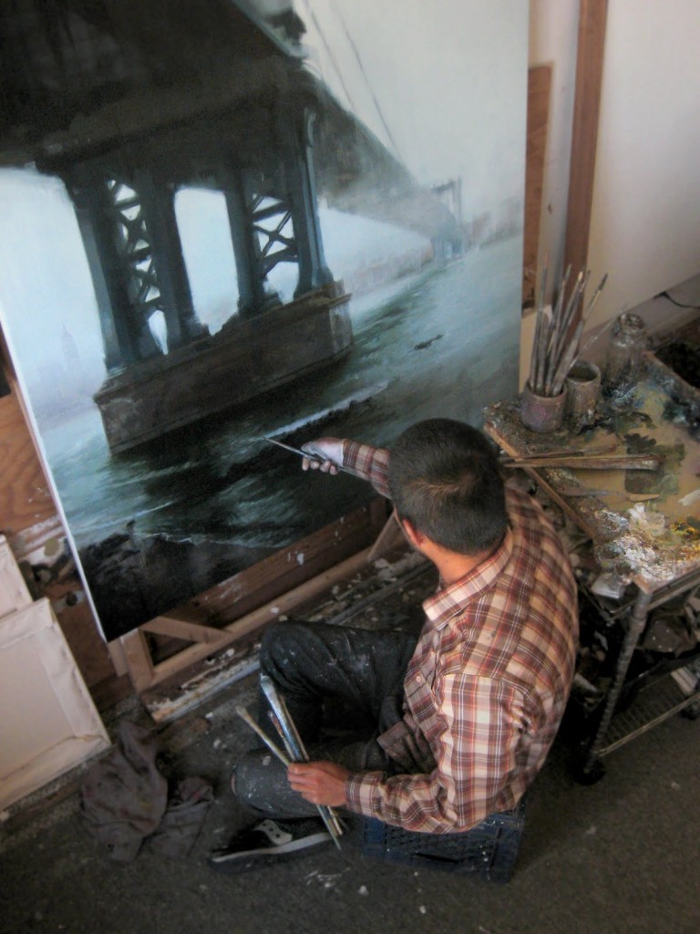 asylum-art:  Kim Cogan At the hespe gallery  His painterly depictions of Brooklyn,