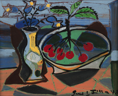 cinque-del-mattino:Emil Filla (Czech 1882-1953) | Still-life with Cherries (1948)via lawre