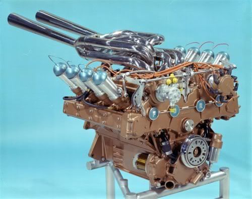 itsbrucemclaren:   1964 final version Ford DOHC Indy engine photo: (Ford Racing Archives) Dearborn, 
