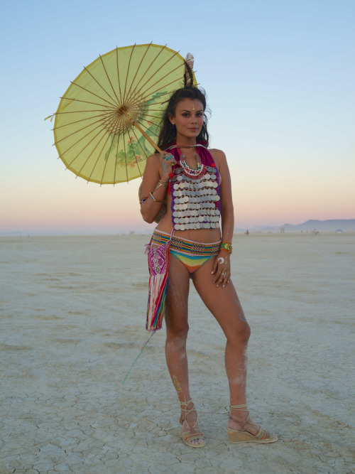 bloodorangemoon:My Burning Man look 2014.   By Facehunter.