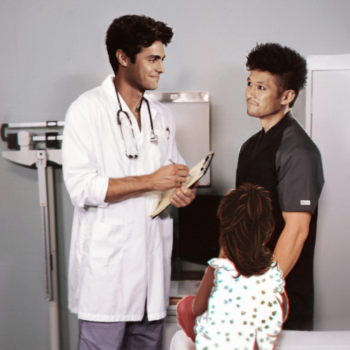  Dr. Lightwood , intern Magnus Bane and little patient 