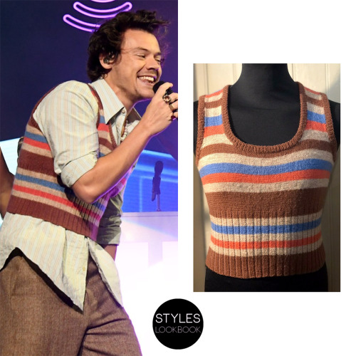 styleslookbook: On stage with Lizzo, Harry wore a sweater vest from The Contemporary Wardrobe. Thank