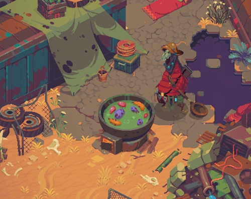 This nomad is cooking some exotic fruits for you on the 15th day of Octobit.