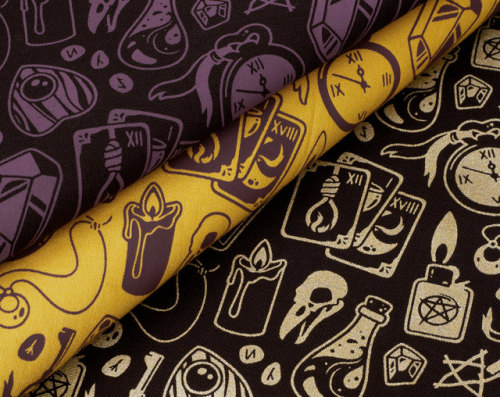 snootyfoxfashion: Witchy Fabric Collection by FiresideTextiles x / x 