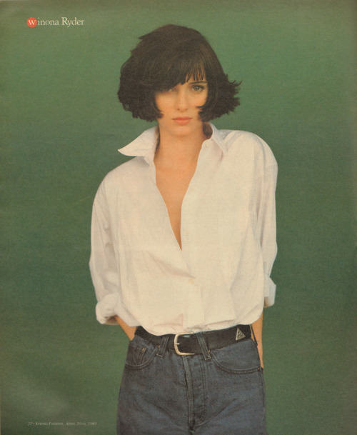 sushikins:  Winona Ryder - Rolling Stone, April 1989