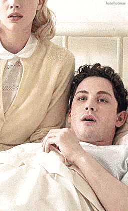 hotelhotness:  Logan Lerman gets jerked off