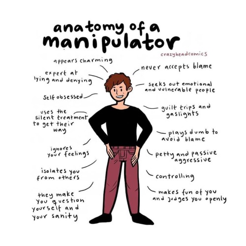 Posted @withregram • @crazyheadcomics here are some signs of a manipulator. sadly, there are people 