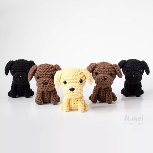 The puppy gang   Pattern by Mitsuki Hoshi . . . . . #puppy #puppylove #puppies #dogcrochet #dogamigu