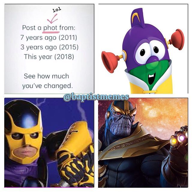 Baptist Memes: The Independent Funny Baptist — That purple and yellow  scheme… #Thanos confirmed...