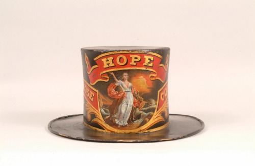 Hope Hose Company Fire HatPhiladelphia, PA, c1810-1860 Beginning in the late 18th century, some vol