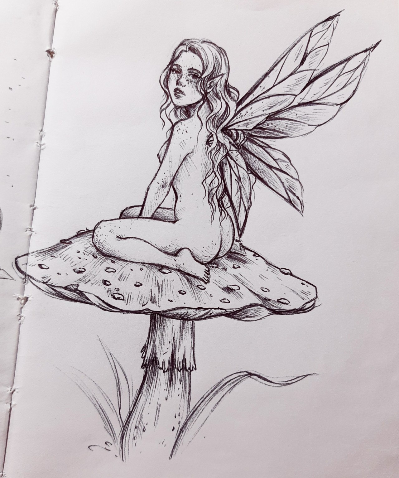 beautiful fairy drawing | Fairy drawings, Creative drawing, Drawings