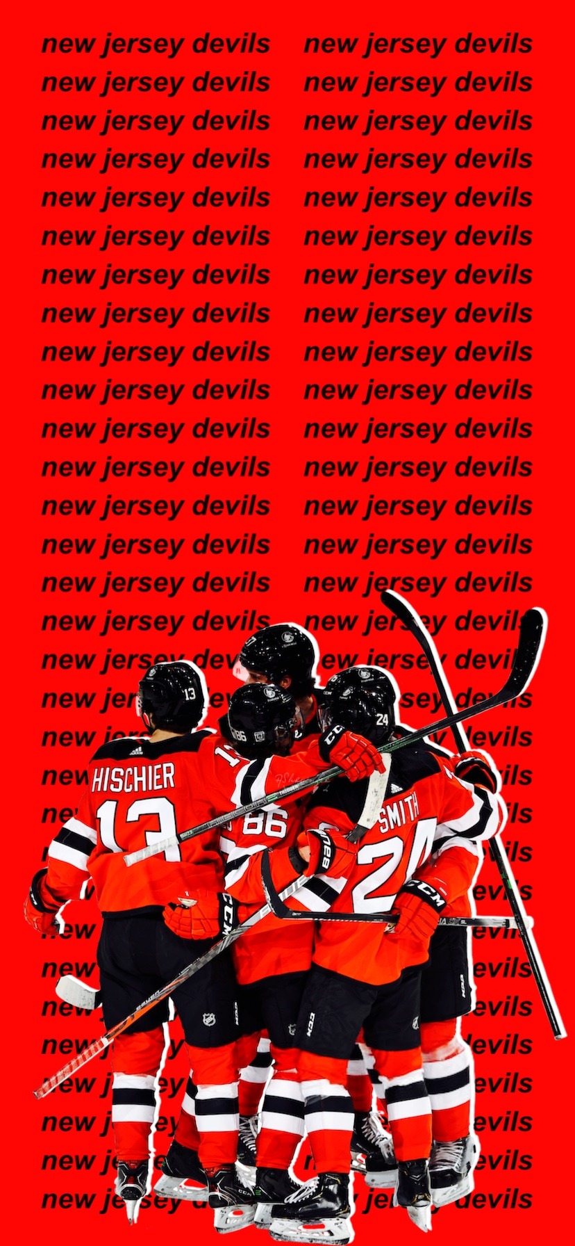 New Jersey Devils (NHL) iPhone X/XS/XR Lock Screen Wallpaper