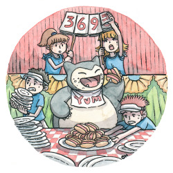 Revilonilmah: #143 Snorlax Is The Hot Dog Eating Champ!
