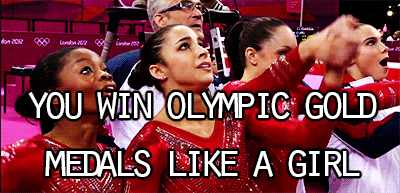 jordynslefteyebrow:  You run, hit, jump, fly, and flip like a girl? Keep doing it.