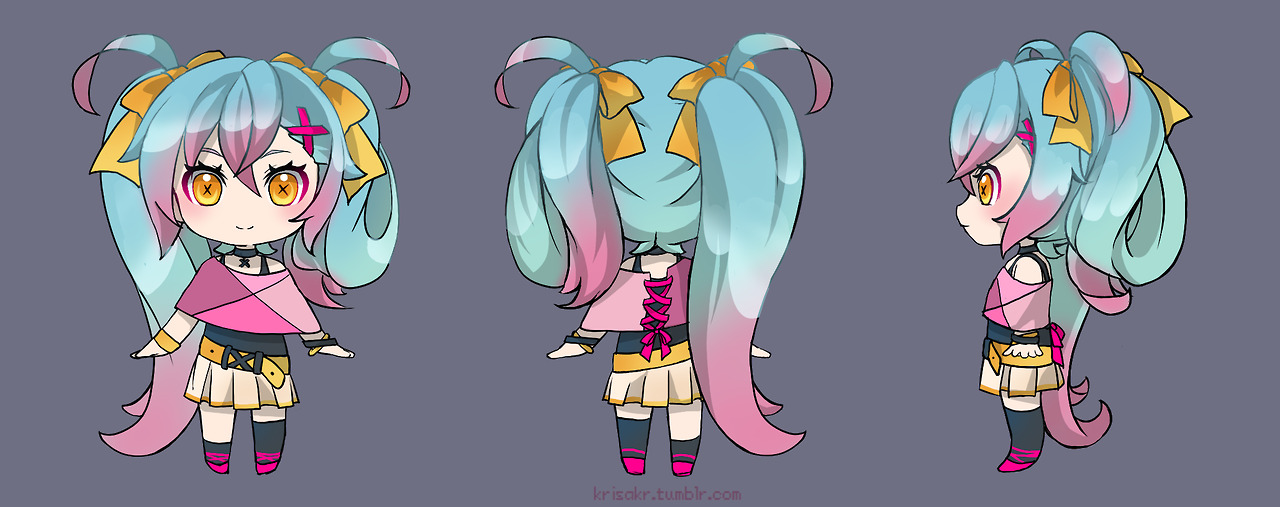 krisakr:  [Original Miku] Birthday Miku 2017 - Xit’s just my yearly thing to design