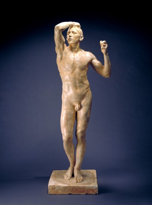 desimonewayland:  Auguste Rodin: The Age of Bronze (L'Age d'airain), ca. 1876 - plaster This is one of only a few known life-size plaster casts of The Age of Bronze. 