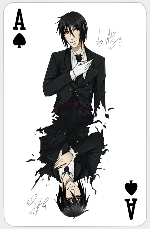 x-ask-kuroshitsuji-x:  &ldquo;Ace of Spades - Sebastian&rdquo; by Alen-AS