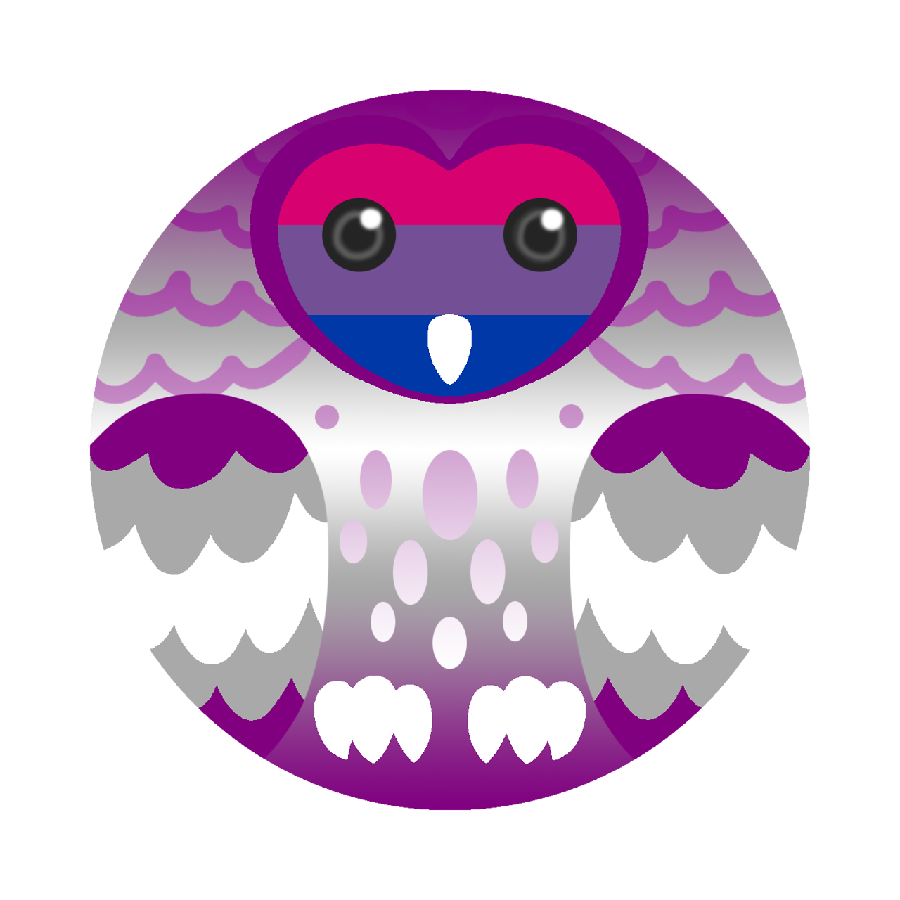 furvanoctua:  Made some grey ace + other orientation pride owls~  From top to bottom: