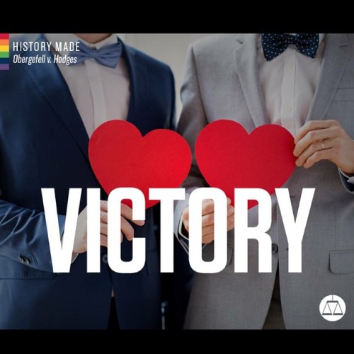 It&rsquo;s a great day!!!! #victory #historymade #marriageequality #loveislove #lgbt #gaywedding #lo