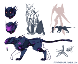 deformed-car:  My take on TFP Ravage~ His