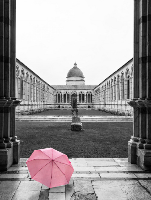 Homage to my favourite colour. By the Camposanto, Piazza dei Miracoli in Pisa (part of UNESCO world 