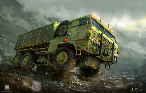 Container truck - Zbrush by Sickbrush 