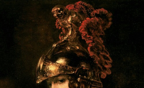 detailedart:Detail of Pallas (c.1655), by Rembrandt.