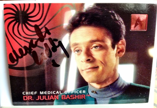Signed trading card. Alexander Siddig as Dr Julian Bashir.