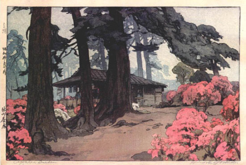 elvispandemonium:Hiroshi Yoshida 吉田 博 (1876 - 1950) - Azalea Garden 1938