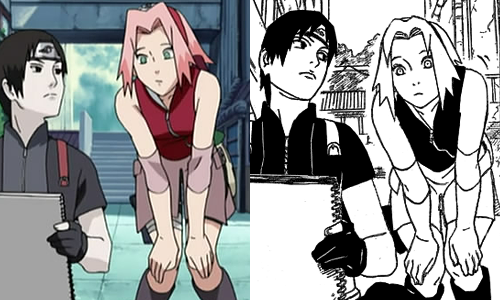 strawberrycreampiefluff:  of-cherryblossoms:  I’m going to call this photoset “Studio Pierrot, what is your problem?”. Inspired by this, this and this.   Sakura is A LOT hotter in the Manga. 