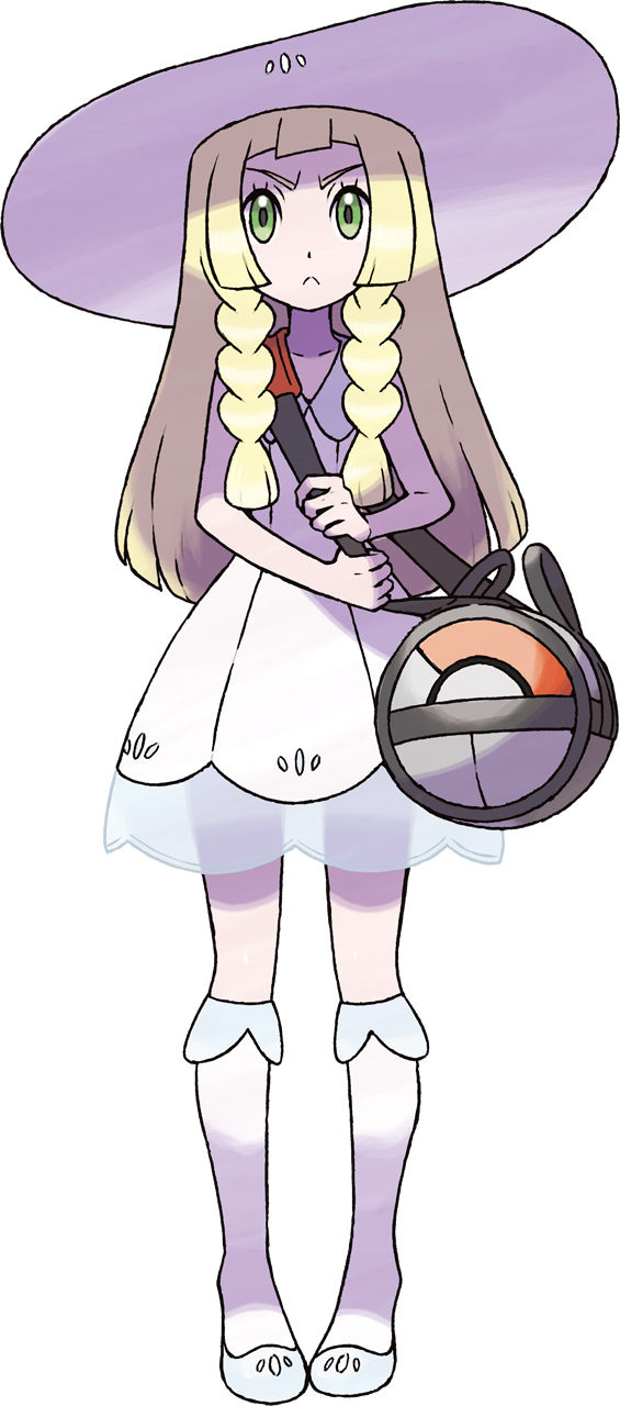 Lillie with UB-01, the first Ultra Beast from Pokemon Sun and