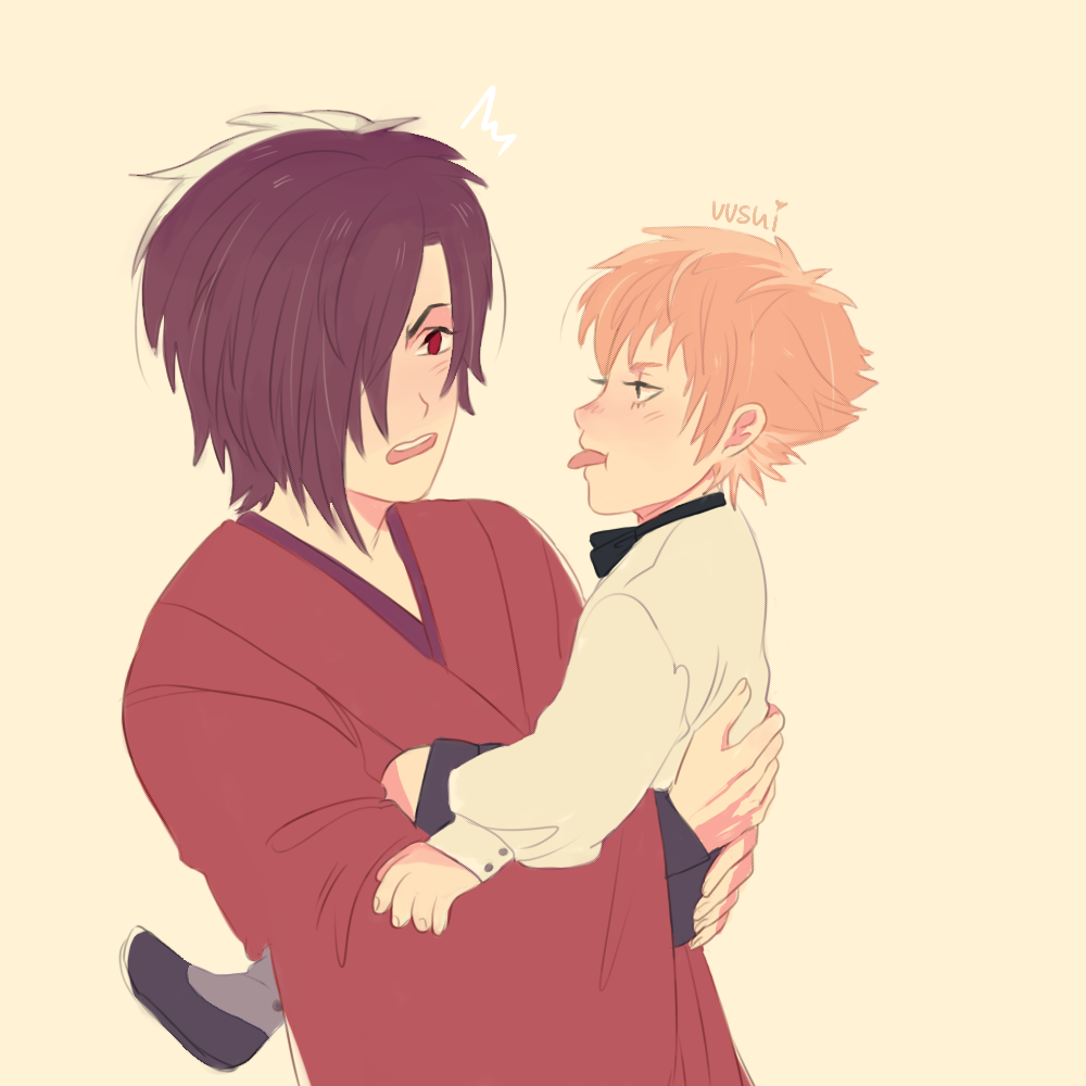 uusui:  more preschool au stuff :00 koujaku gets to babysit aoba and satans son 