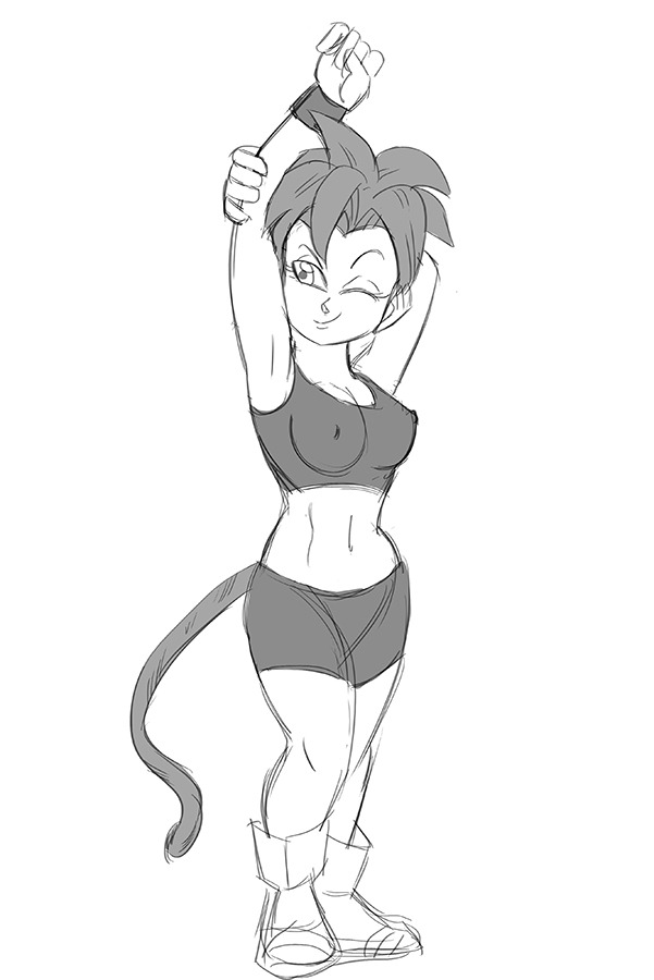   Like to make a art request of my DBZ Xenoverse Saiyan OC Galinko&hellip; sheâ€™s