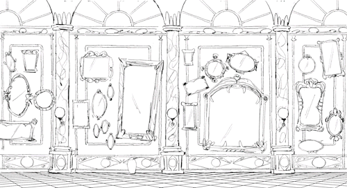 Layout and background painting I did for our short movie “01:08″. A step by step from colorscript to