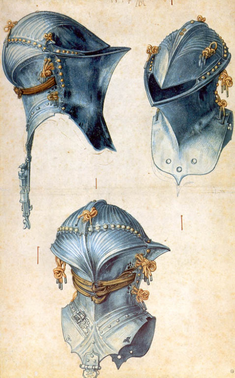 Albrecht Durer c. 1503Three Studies of a Helmet